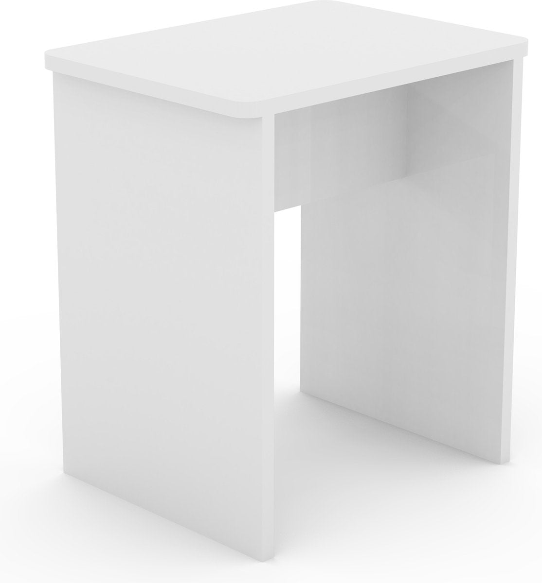 Sgabello in legno cubo poggiapiedi  45 x 40 x 30 cm BIANCO