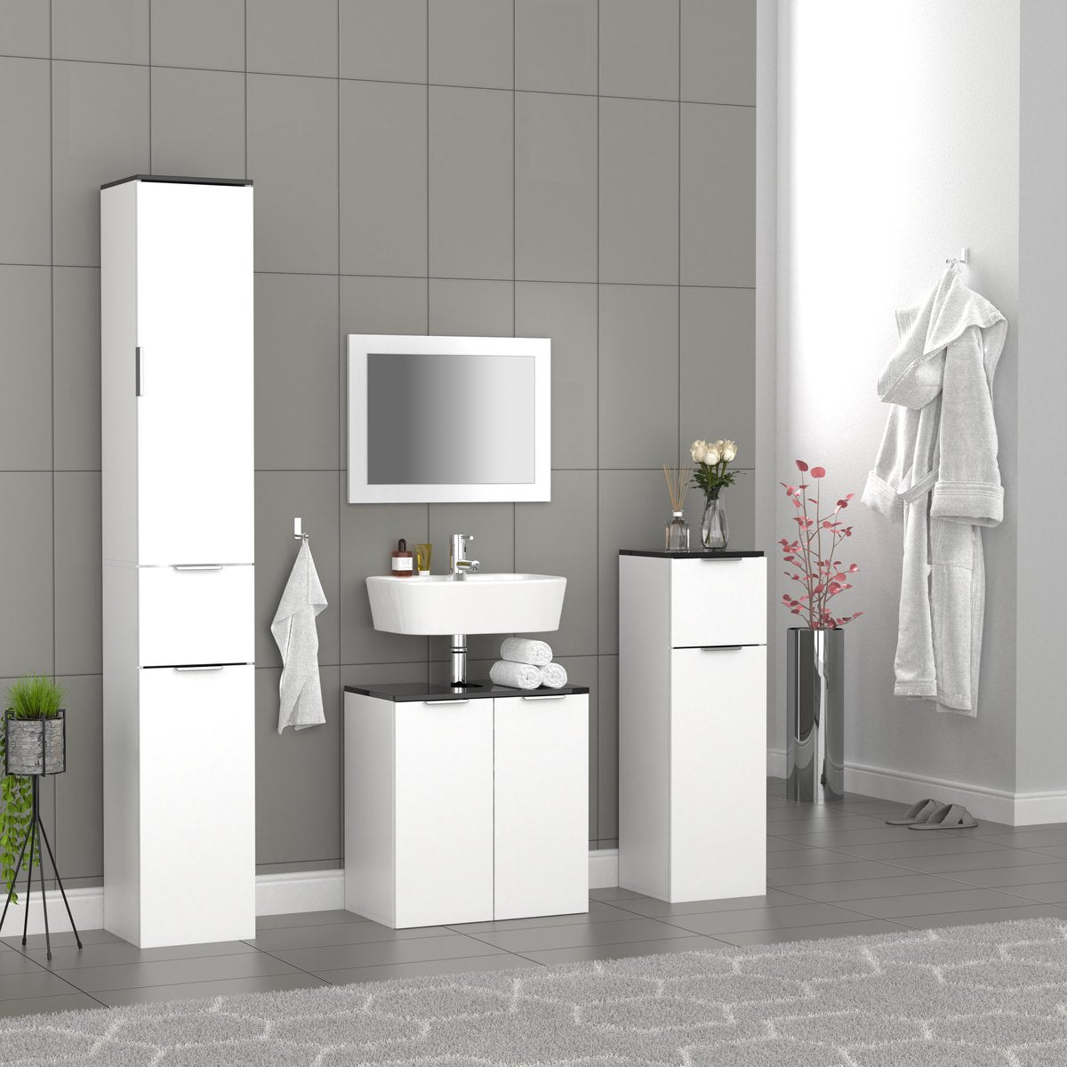 Mobile da bagno H95x30x30