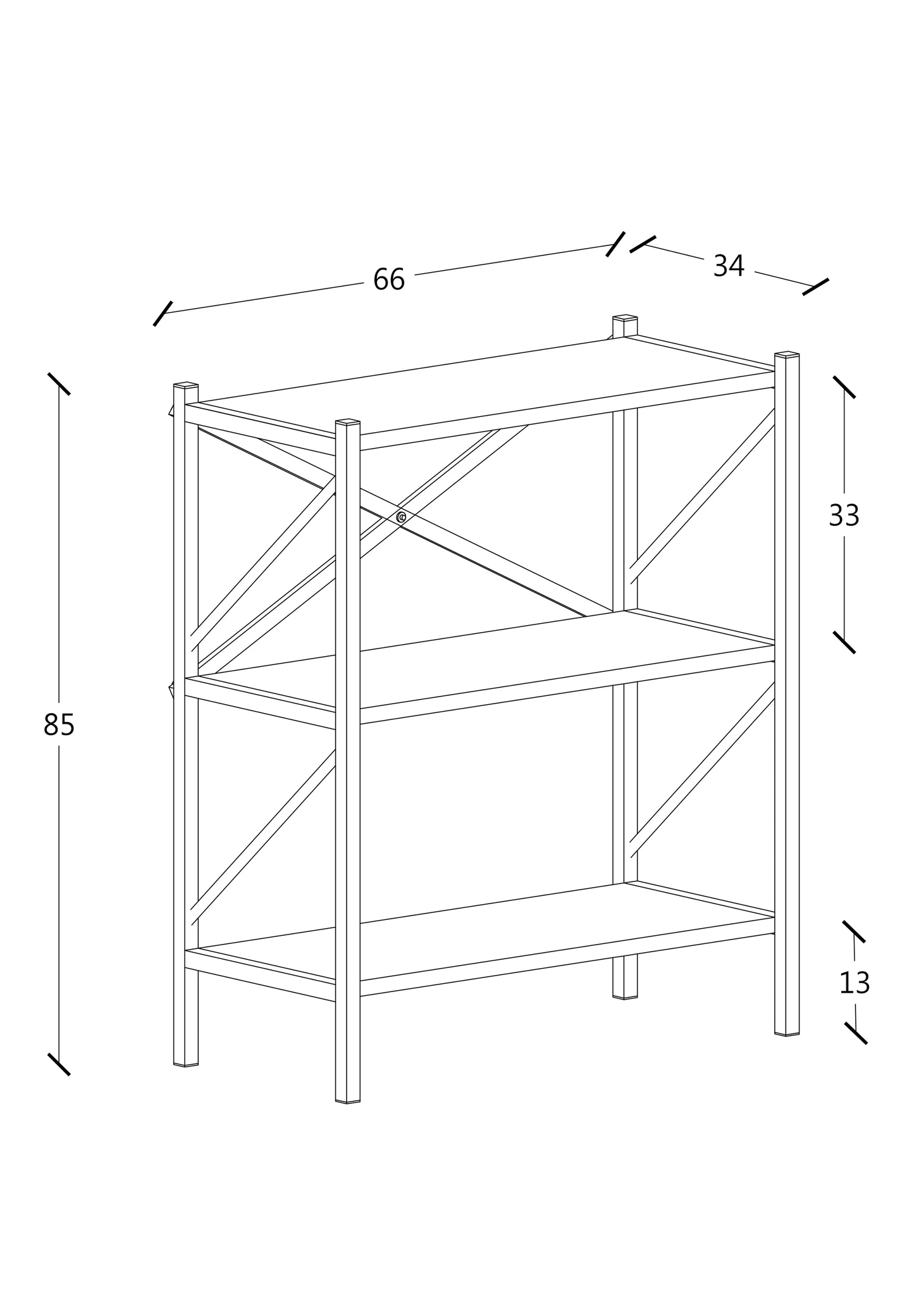 Scaffale porta libri da ufficio in legno e metallo 2 scomparti