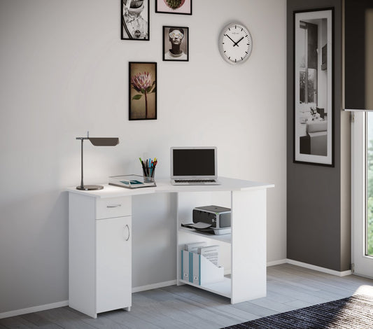 Scrivania angolare Bianca H 76 x L 118 x p 77
