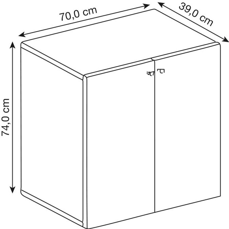 Mobile schedario  da ufficio FAGGIO 1 ripiano 70,0 x 39,0 x 74,0