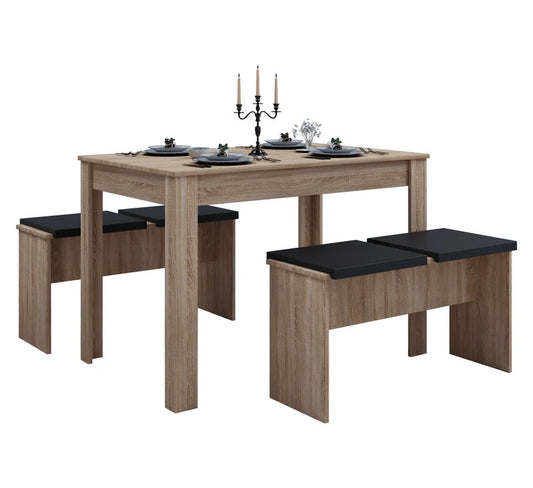 Set da tavolo da pranzo  Sonoma  H 75 x L 110 x P 70 cm