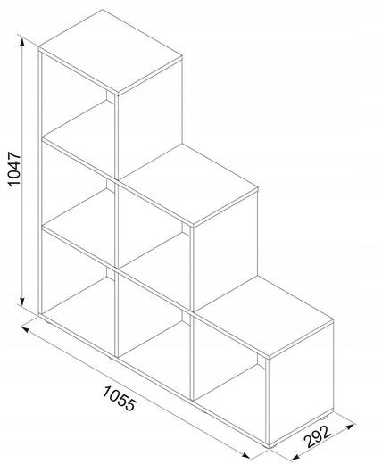 Libreria modulare Mensola per Scale