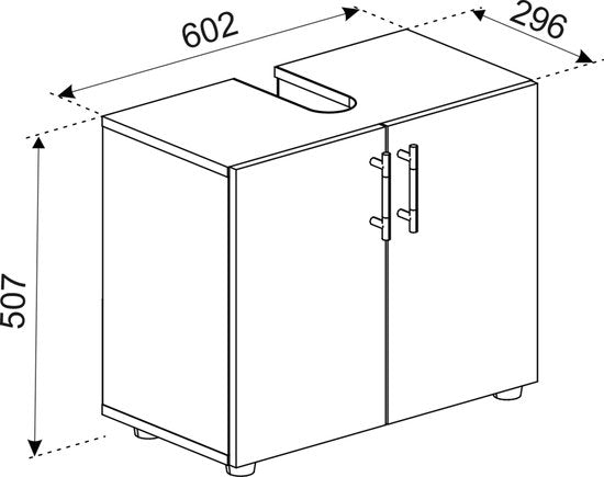 Mobile bagno in legno mobile base bagno  ante girevoli senza lavabo