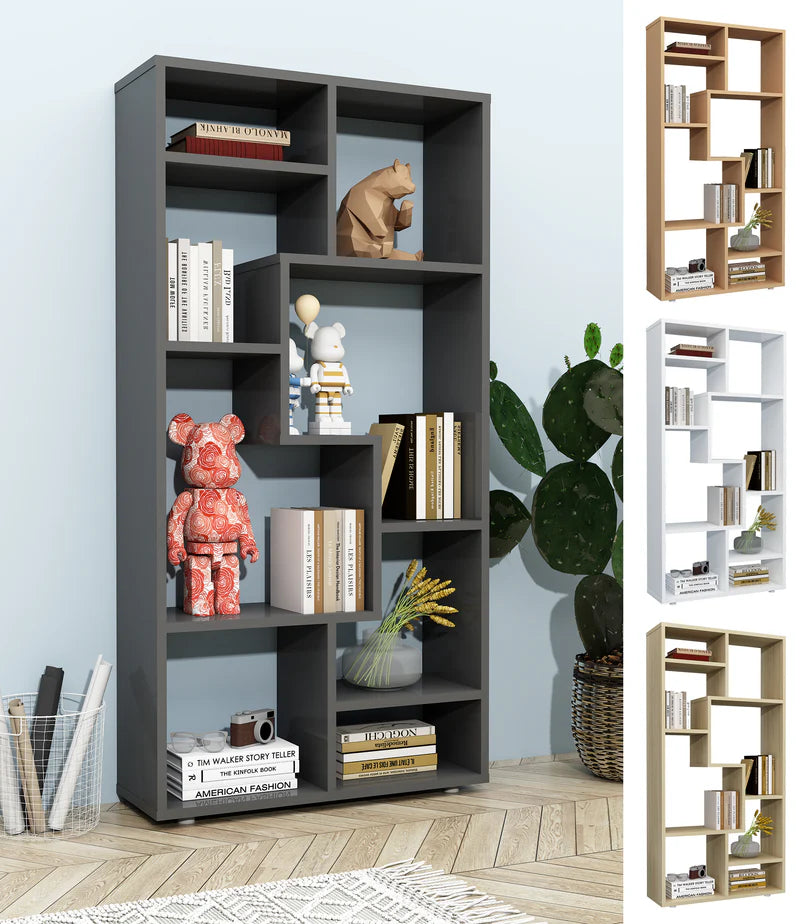 Libreria divisoria con scaffale in legno 116X58X20CM