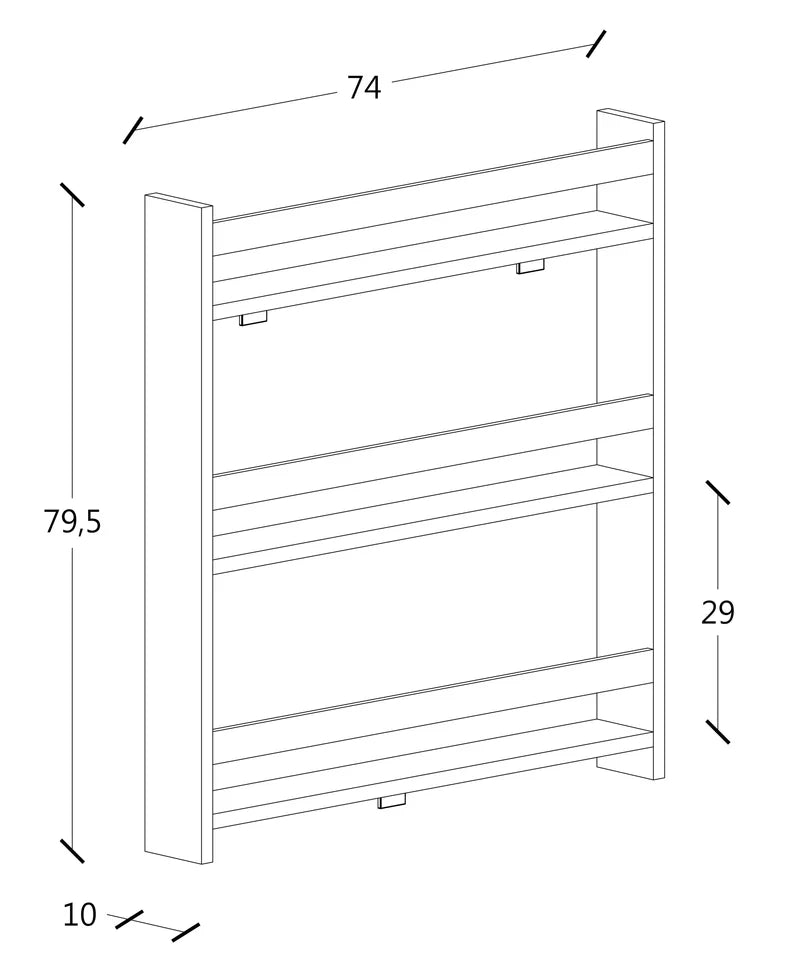 Mensola da parete in legno Mensola sospesa Pannello decorativo Kidos