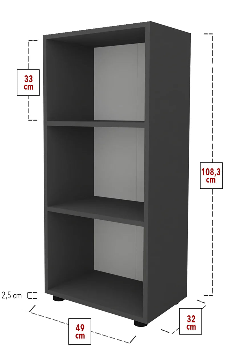 Scaffale per ufficio in legno  49 x 108 x 32 cm