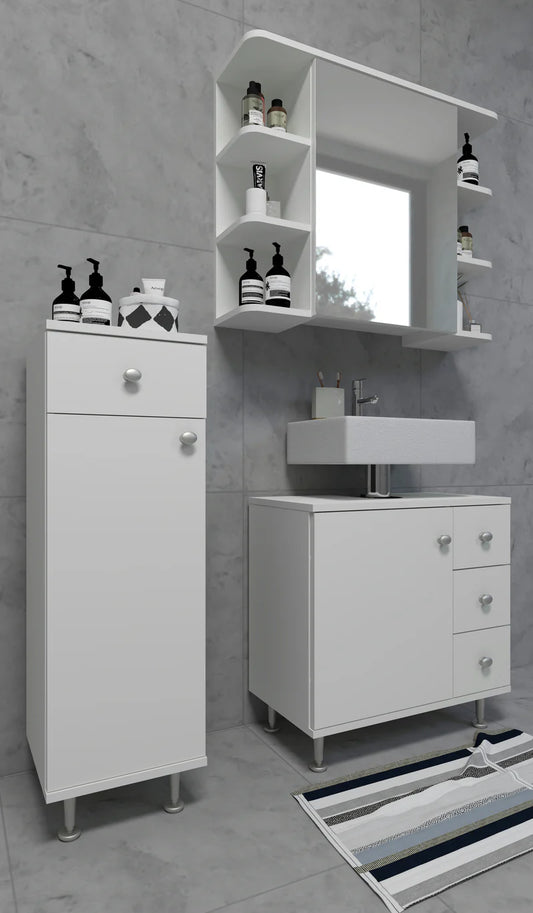 Mobile bagno in legno mobiletto base bagno cassetto  61 x 60 x 33 cm