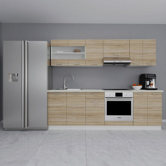 Mobile cucina H. 60 x L. 60 x P. 31 cm bianco/rovere sonoma