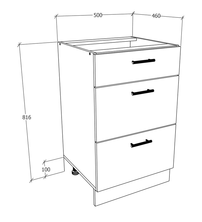 Mobile Cucina L 50 cm Base Cassetto