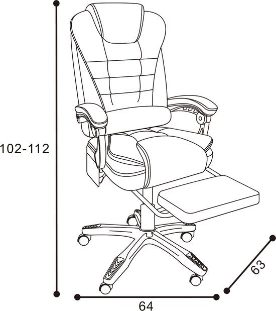 Sedia da Ufficio-Gaming  Massaggio & Riscaldamento