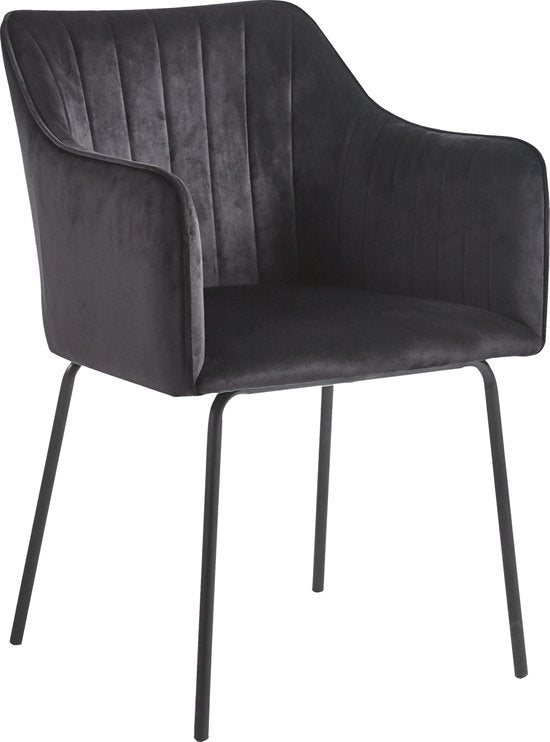 Poltroncina sedia in velluto imbottita scandinava Dimensioni circa H. 82 x L. 54 x P. 59 cm