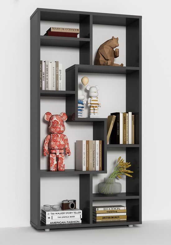 Libreria divisoria con scaffale in legno 116X58X20CM