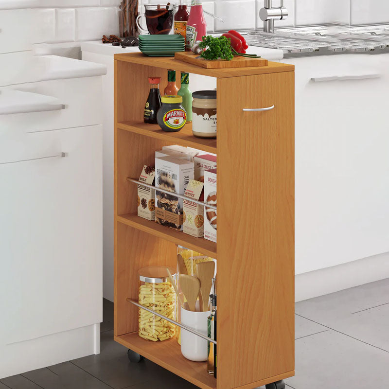 Carrello da cucina a nicchia H 85 x L 25 x P 50 cm